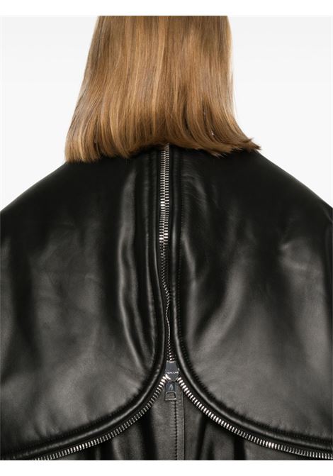 Black padded leather bomber jacket The Attico - woman THE ATTICO | 247WCB62L054100